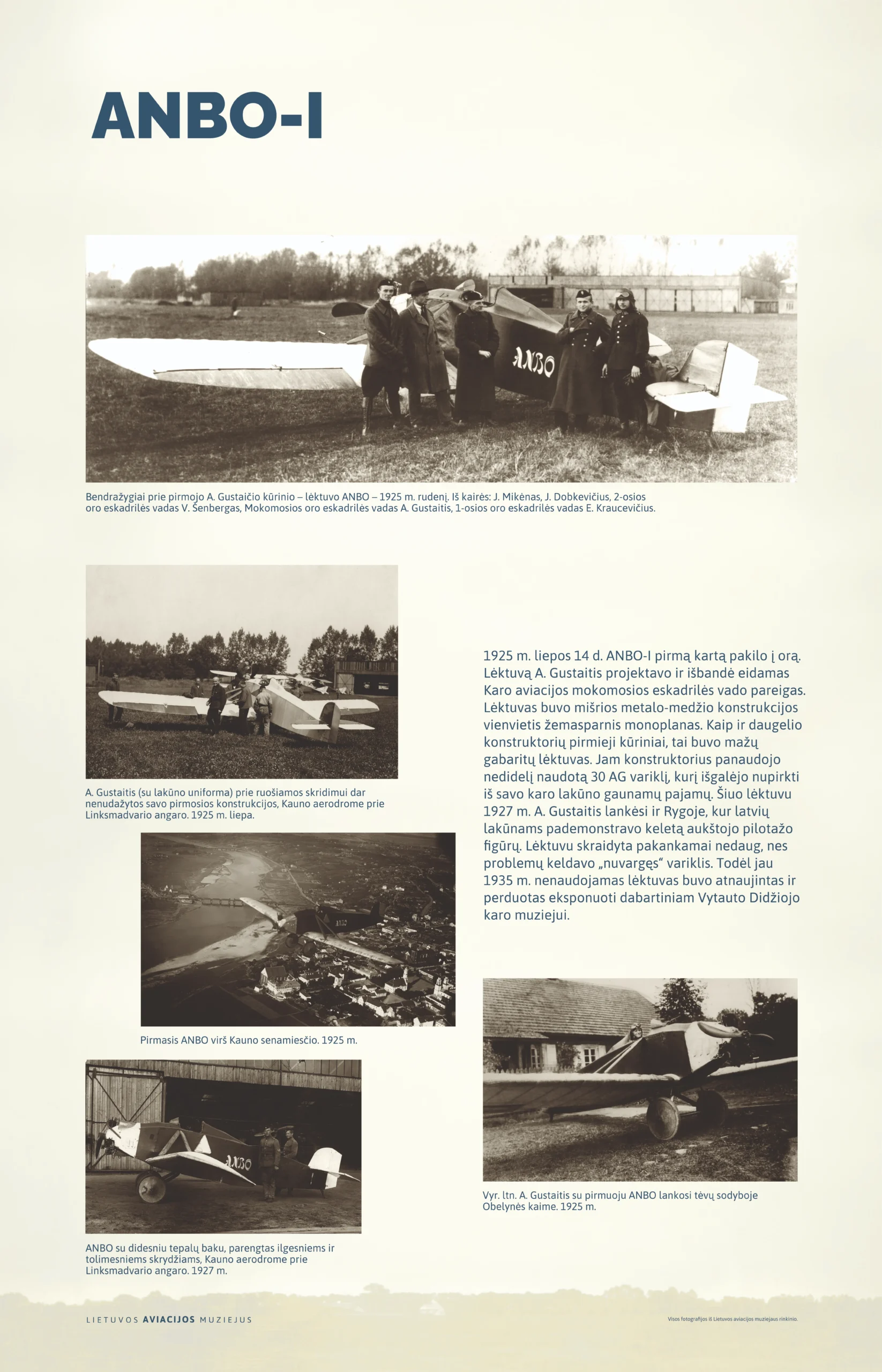 Pasakojimas ir fotografijos apie ANBO-I lėktuvą.