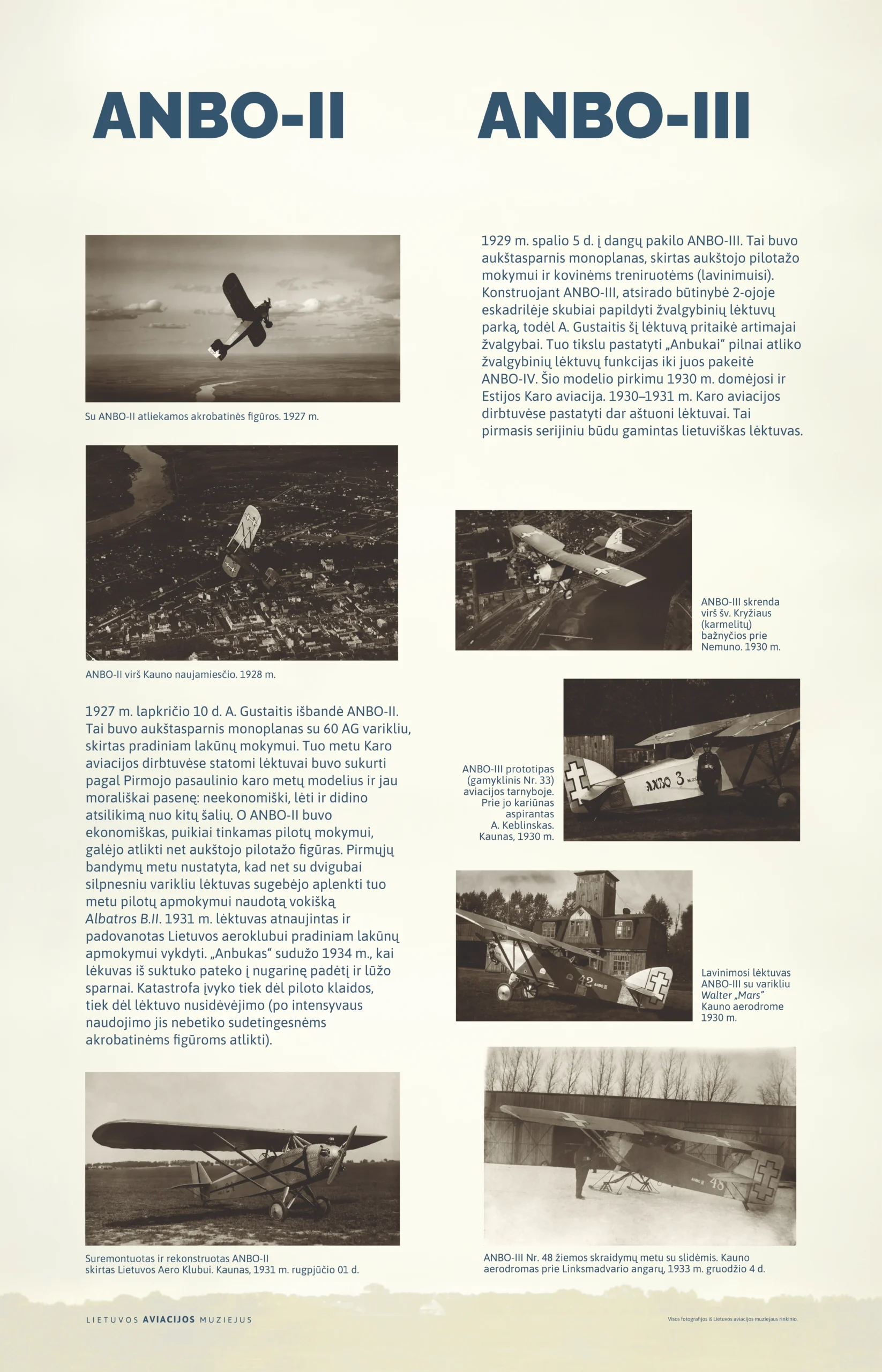 Pasakojimas ir fotografijos apie ANBO-II Ir ANBO-III lėktuvus.